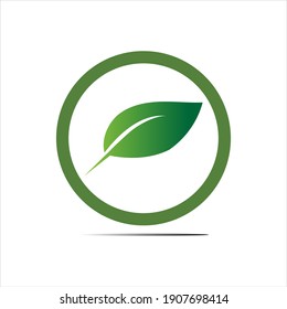 plantilla de diseño de ilustraciones de iconos de logotipo de hojas naturales