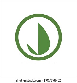 natural leaves logo vector icon illustration design template