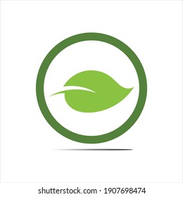 natural leaves logo vector icon illustration design template