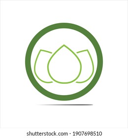 natural leaves logo vector icon illustration design template