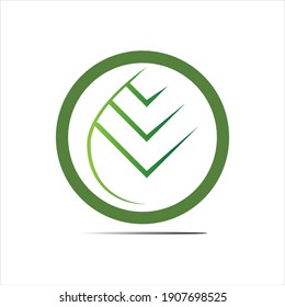 natural leaves logo vector icon illustration design template