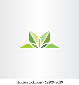 natural leaves logo yoga green symbol 