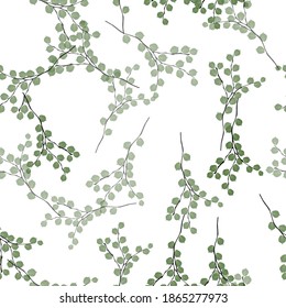 Natural Leaves Seamless Pattern Background. Vector Illustration EPS10
