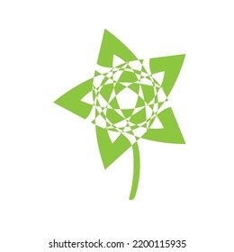 diseño de logotipo vectorial de hojas naturales
