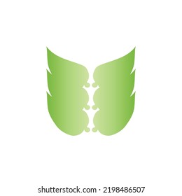 natural leaves vector logo template