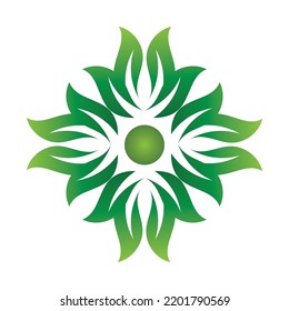 natural leaves vector logo template