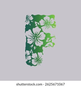 Natural letter F logo gradient style design template for branding corporate identity
