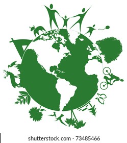 Natural life concept vector illustration