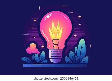 Natural in lightbulb. Concept of eco friendly, renewable energy and sustainable living.