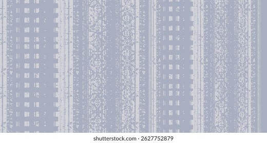 fundo de borda de textura de linho francês lilás natural. padrão de fibra de linho de cru velho sem costura. fio orgânico fechar tecido fita faixa de acabamento. embalagem de pano de saco, borda de tela. eps10 vetor
