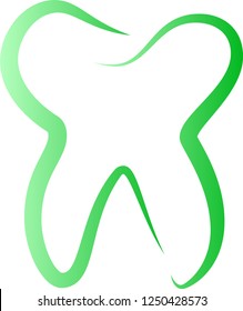 Natural Line drawing of tooth