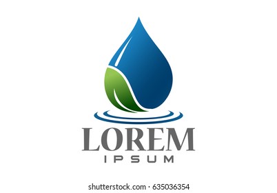 natural liquid water splash logo