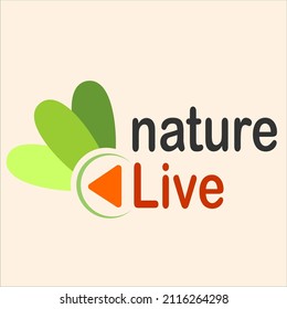 
natural living leaf logo vector