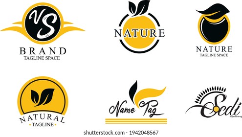 natural logo with 5 logo options