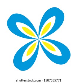 natural logo with a beautiful flower shape. creative logo design


