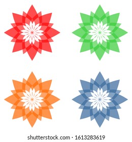 natural logo with a beautiful flower shape