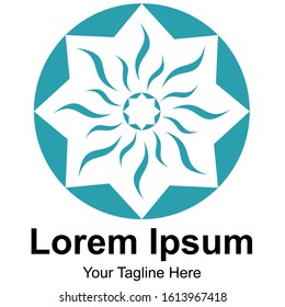 natural logo with a beautiful flower shape