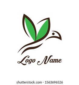 Natural logo. Bird and leaf logo design. Leaf logo. Multi purpose logos.