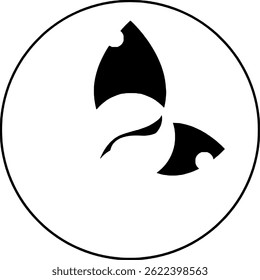 Natural logo in circular frame