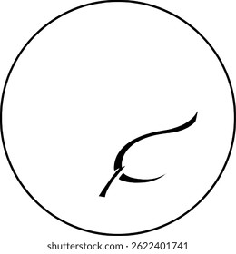 Natural logo in circular frame 