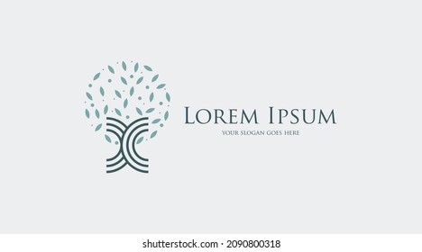 Natural Logo Concept of Tree Vector. Abstract Plant Logo Template