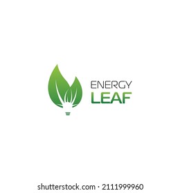 natural logo design, bio leaf energy electric logo icon vector template