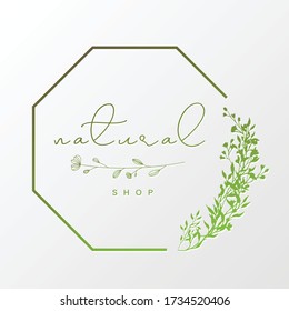Natural logo design for branding, corporate identity, packaging and business card.