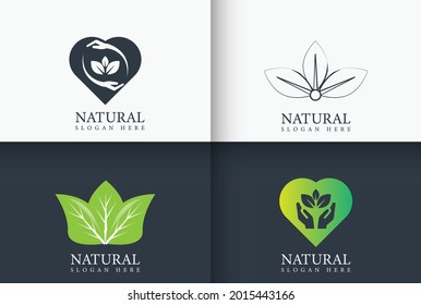Natural Logo design collection in minimal style