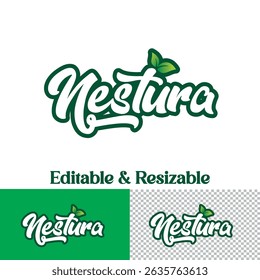 Design de logotipo natural com elemento de folha - Conceito de marca orgânica e eco-amigável