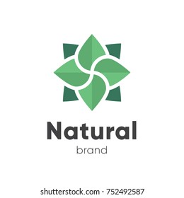 Natural logo design with leaves