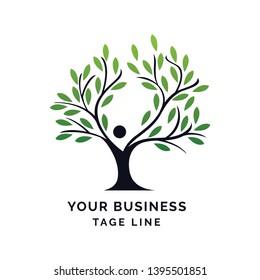 natural logo design with people concept