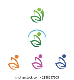 diseño y plantilla de logotipo natural y vector