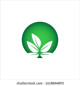 Natural Logo Design vector illustration