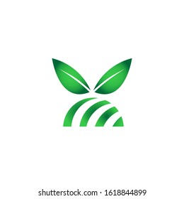 Natural Logo Design vector illustration