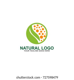  Natural Logo Design Vector Illustration