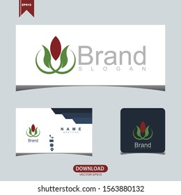 Natural logo design vector template. Leaf icon