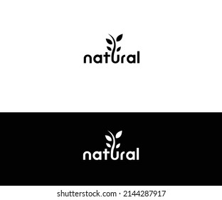 Natural Logo Design vector Template