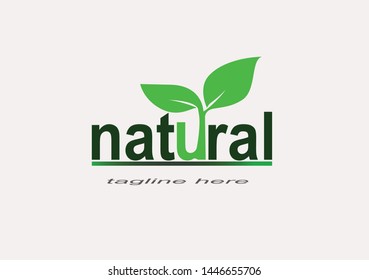 Natural logo design,simple logo design.
