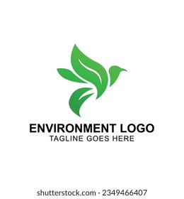 Natural logo element design, leaf, green, environment vector illustration