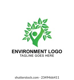 Diseño de elementos de logotipo natural, hoja, verde, medio ambiente vectorial ilustración