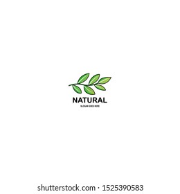 Natural Logo Green Leaf Template Design