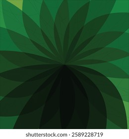 Natural Logo with Green Leaves in Circle Stock Vector - Illustration of element,