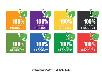 natural logo and  icon in multi colors vectors format for any packaging or label designing