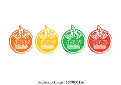 logotipo natural e icono en formato de vectores de varios colores para cualquier embalaje o diseño de etiquetas