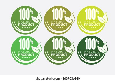 logotipo natural e icono en formato de vectores de varios colores para cualquier embalaje o diseño de etiquetas