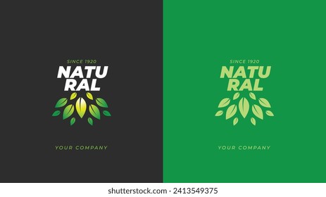 Natural logo icon template design. Bio, Ecology, Organic Logos and Badges, Label., bio and healthy food.