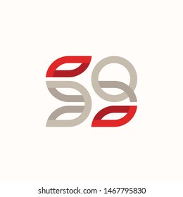 Natural logo for Initial SG or 59 Anniversary