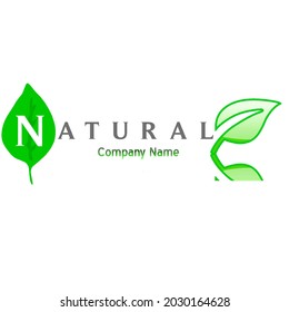 Natural logo . Leaf icon best logo for your brand name