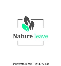 Natural logo minimal line style vector eps 10