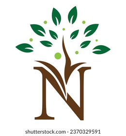 natural logo in modern design. Natural logo